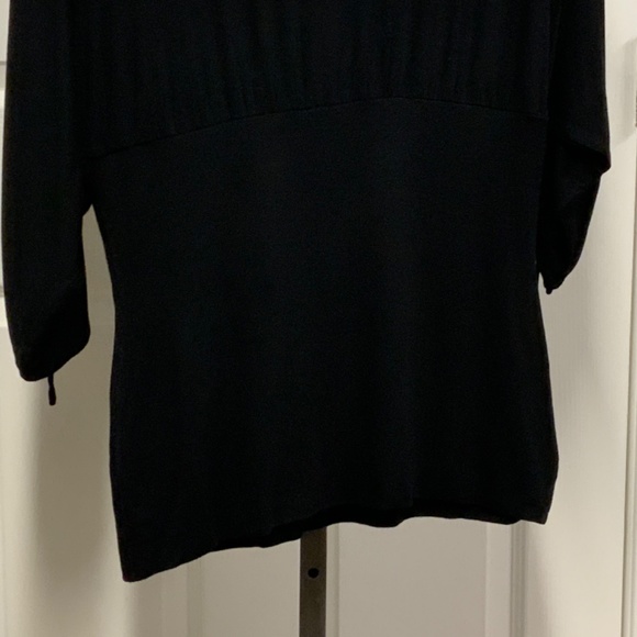 Kenar Black Top with Drawstring Sleeves - Picture 10 of 10
